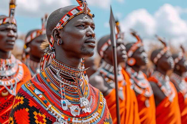 Foto maasai-bewegingsmotieven