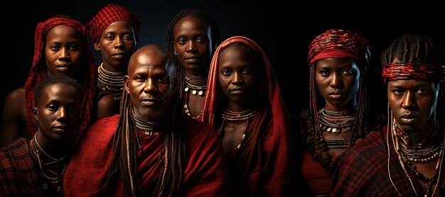 Maasai Tribe Known for their distinctive clothing and cultureGenerated with AI