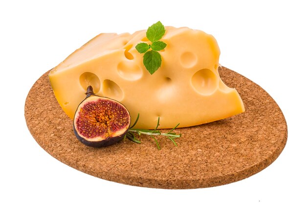 Maasdam cheese with fig