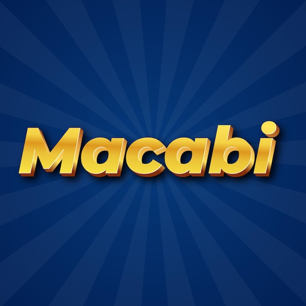 Macabi text effect gold jpg attractive background card photo