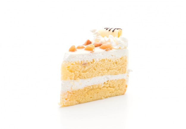 macadamia cake op witte achtergrond