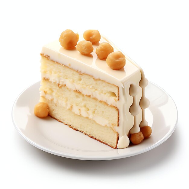 macadamia cake real photo photorealistic stock phot