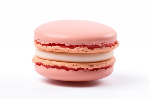 macaron on white background by Generative AI