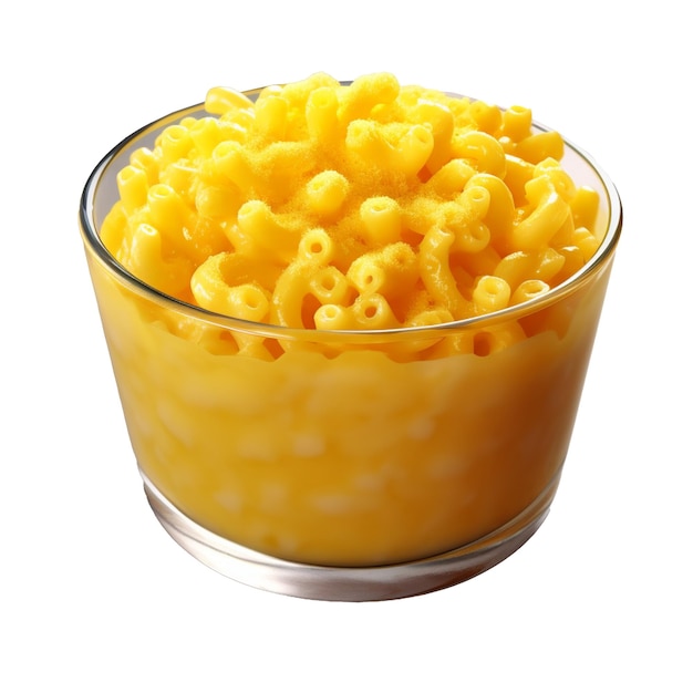 Macaroni and Cheese isolated on background with Generative AI