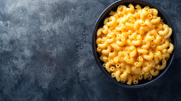 Photo macaroni and cheese with copy space