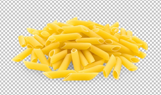 Macaroni pasta isolated on alpha layer