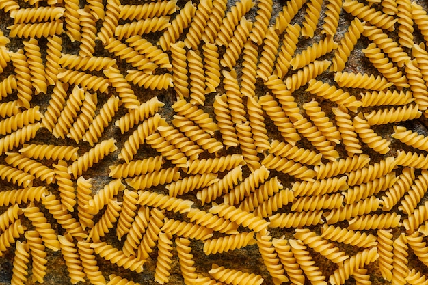 Foto alimento crudo della pasta dei maccheroni