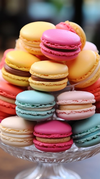 Macarons Delicaat Kleurrijk Frans Perfect voor dessertliefhebbers