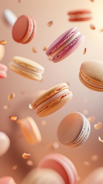 Macarons drijven in de lucht