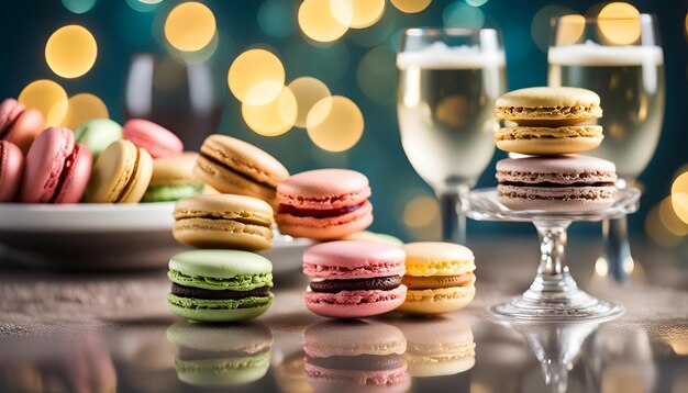 macarons met champagne