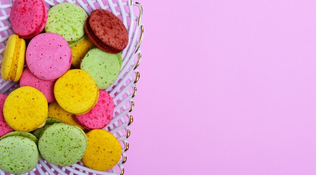 Macarons veelkleurige taarten