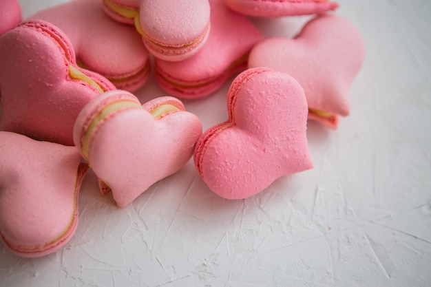 macaroon in the shape of a heart