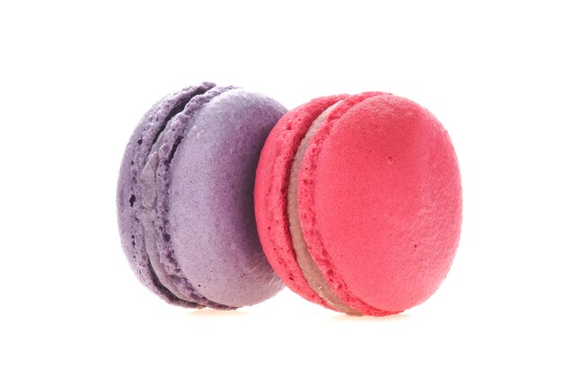 Macaroon on white background.