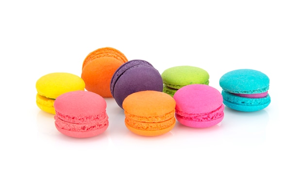 Macaroons isolated on white background