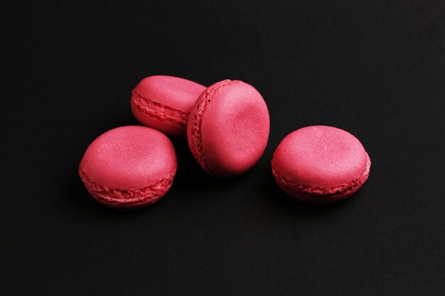 Photo macaroons of pink color