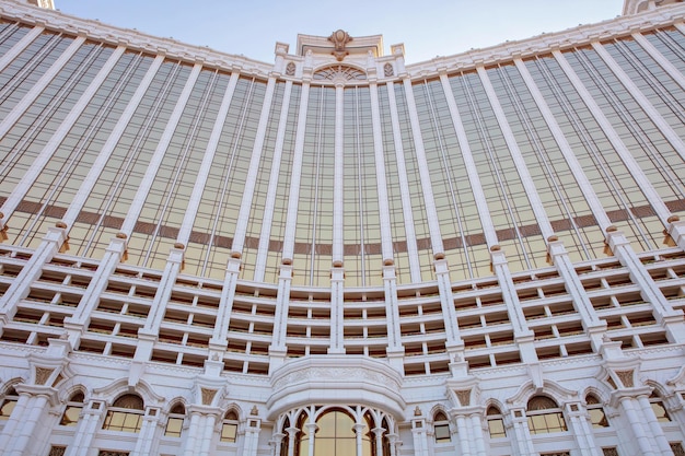 Macau, China - 12 november 2018: Galaxy Casino is het oriëntatiepunt van de stad Macau in China