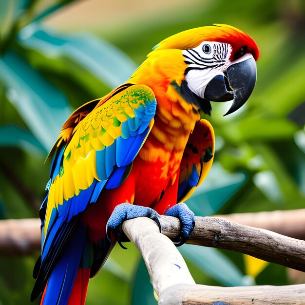 A macaw in full color