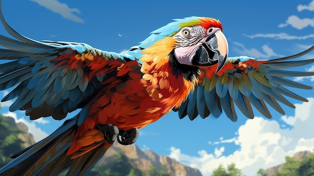 Macaw HD 8K wallpaper Stock Photographic Image