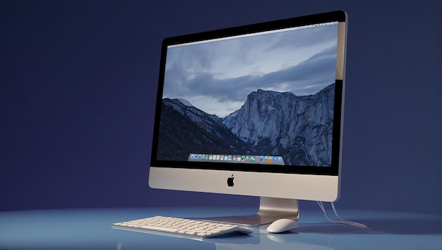 テーブルの上のMacbookラップトップとスマートフォン