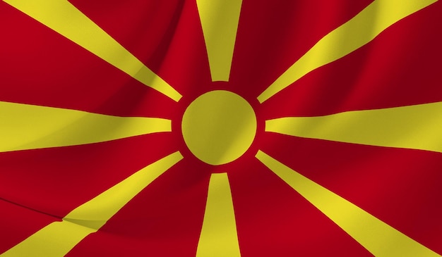 写真 マケドニアの国旗のイラスト
