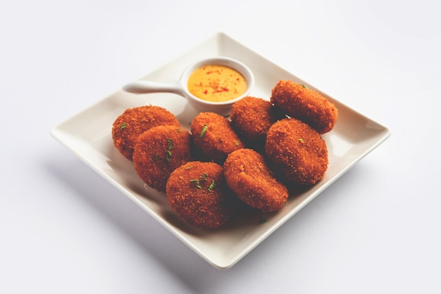Macher chop bengali style fish cutlet or pakora a popular\
festival snack from west bengal