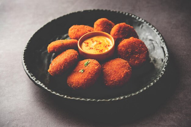 Macher chop bengali style fish cutlet or pakora a popular\
festival snack from west bengal