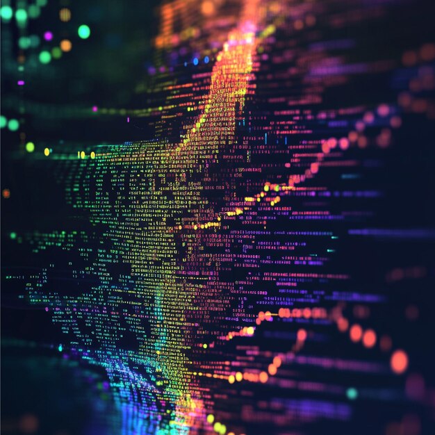 a machine learning algorithm being coded in python with colorful syntax highlighting