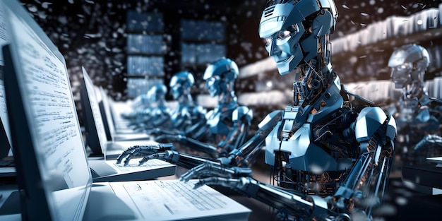 machine learning algorithms use ai to extract data from unstructured documents concept machine learning algorithms ai data extraction unstructured documents