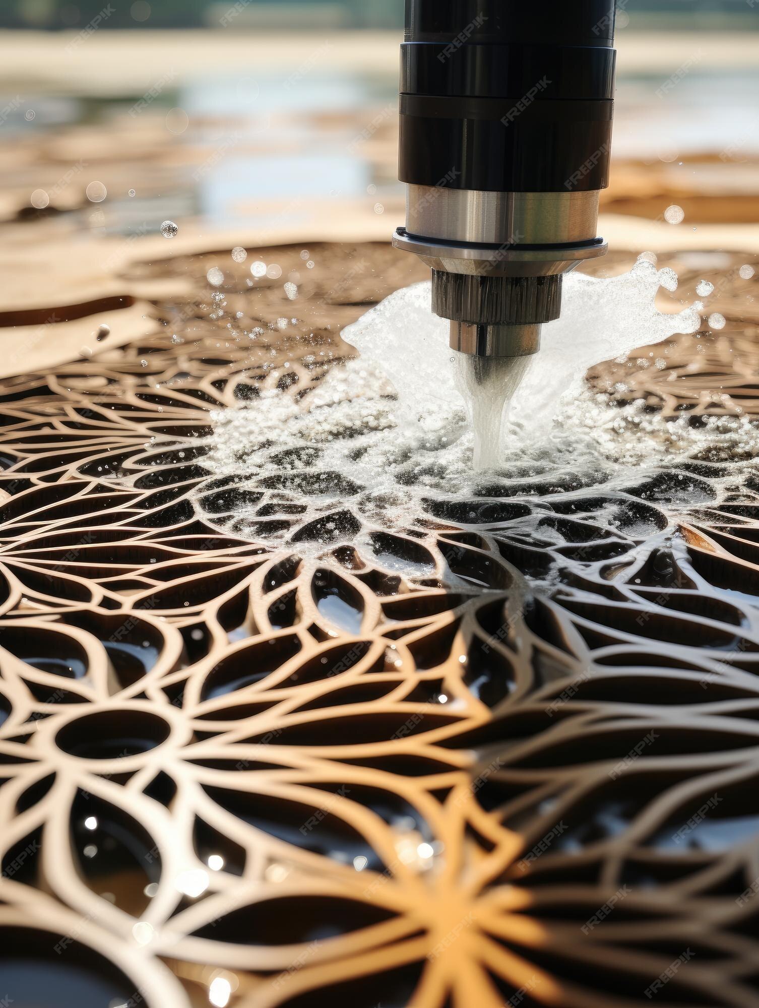 Premium Photo Machine using water pressure to cut through stainless