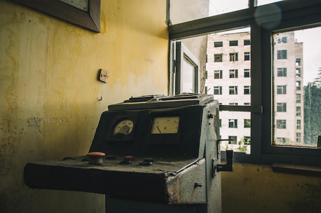 Photo machines in abandoned building