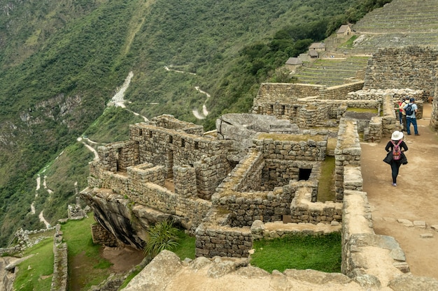 Machu Picchu, bekend als de verloren stad van de Inca's, Peru op 10 oktober 2014.