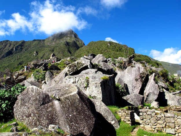 Machu Picchu is de hoofdstad van het Inca-rijk in het Andesgebergte, Peru, Zuid-Amerika