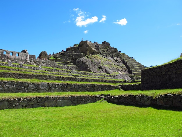 Machu Picchu-ruïnes van Inca-rijk in het Andesgebergte Peru Zuid-Amerika