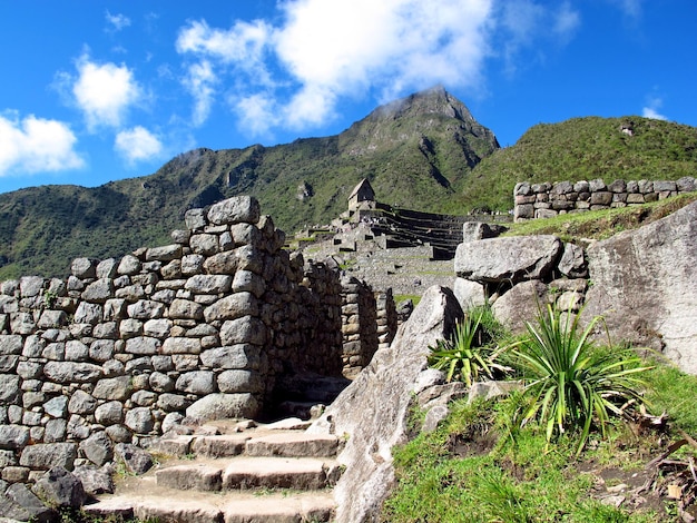 Machu Picchu ruins of Inca Empire in the Andes mountains Peru South America