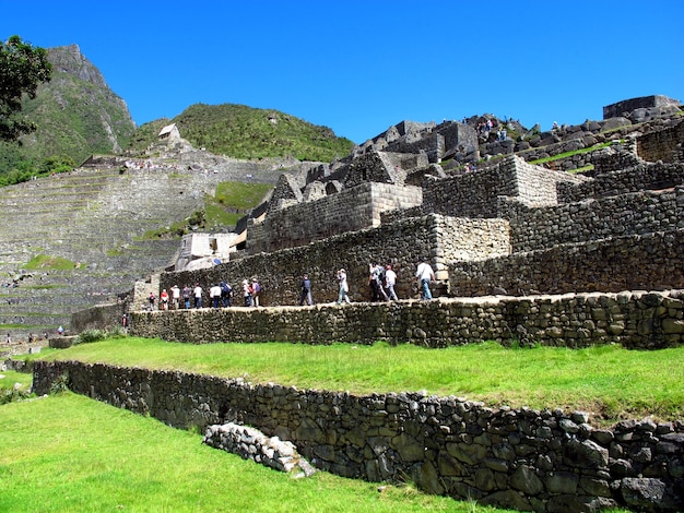 Machu Picchu ruins of Inca Empire in the Andes mountains Peru South America