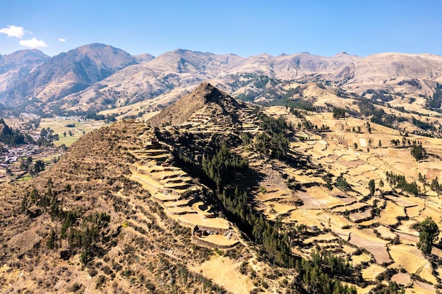 Machu Pitumarca ancient Inca town in Peru