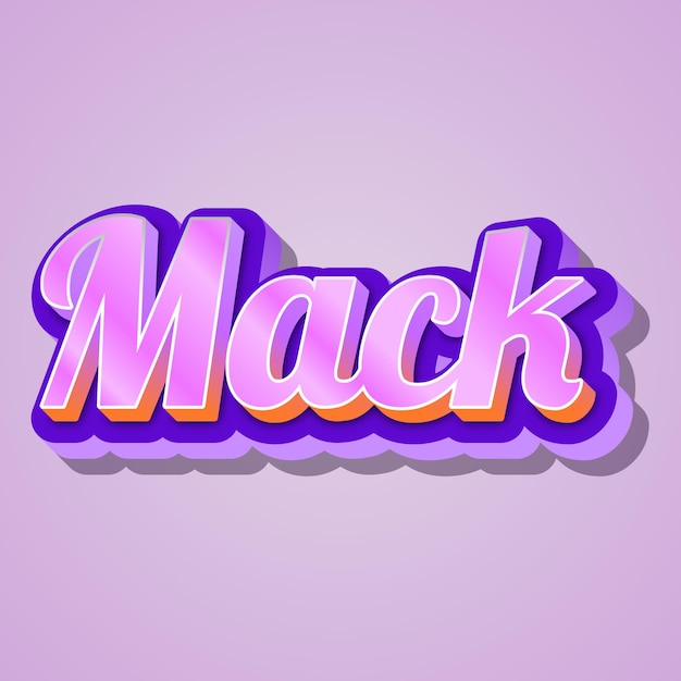 Photo mack typography 3d design cute text word cool background photo jpg