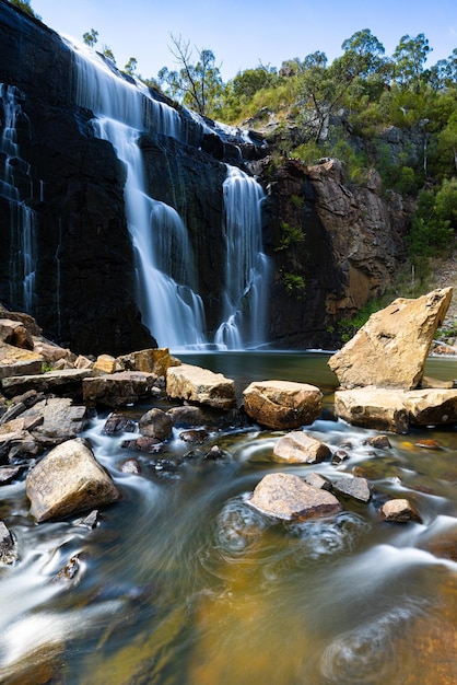 Photo mackenzie falls and mackenzie river in grampians national park victoria australia