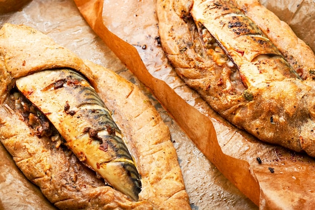 Mackerel fish fried in dough