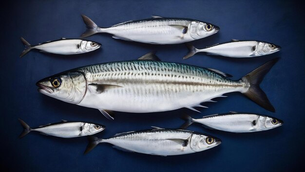 Mackerel fish isolated