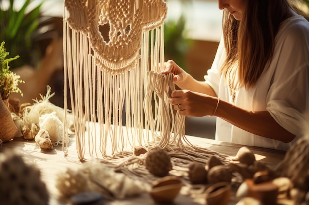 Macrame Boho background