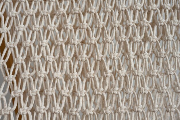 Macrame knots woven into a pattern