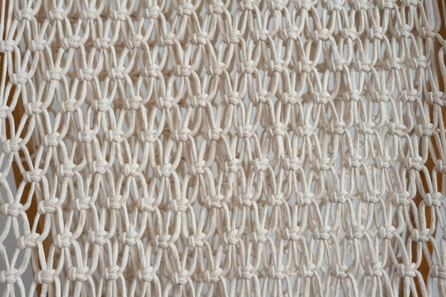 Macrame knots woven into a pattern