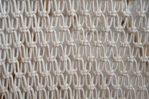 Photo macrame knots woven into a pattern