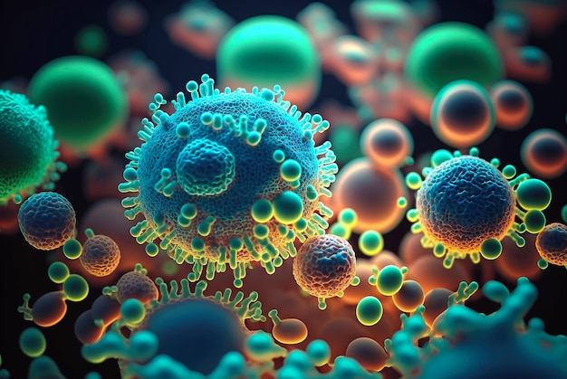 Макробактерии Микробиология патогенная клетка Генеративный ИИ