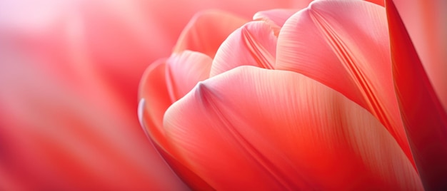 Macro beauty of a single tulip blending fragility and brightness for an affectionate backdrop AI Generative