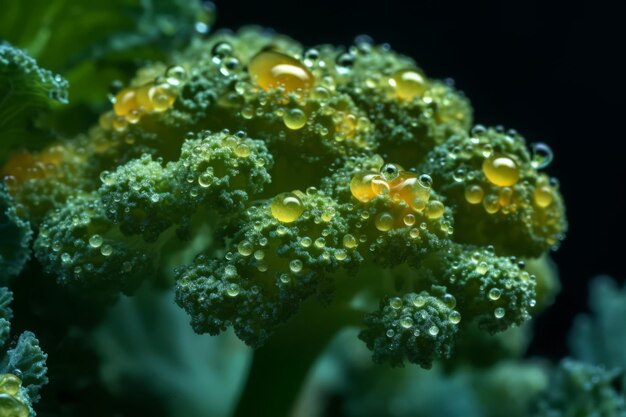 Macro broccoli water dieet voeding Generate Ai