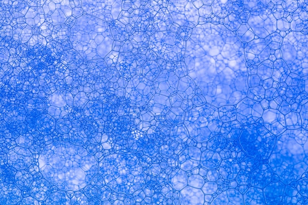 Foto bolla macroil macro primo piano delle bolle di sapone sembra un'immagine scientifica della cellula e della membrana cellulare