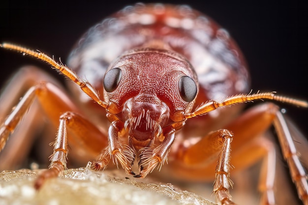 Macro close up of a beg bug insect