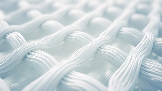 Foto macro close-up di fibra di tessuto microstruttura del tessuto concepto di lavanderia a secco ai generativa
